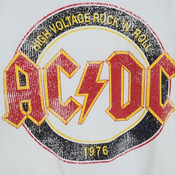 ACDC Retro Graphic Band Concert Jersey T Shirt - Picture 3 of 7